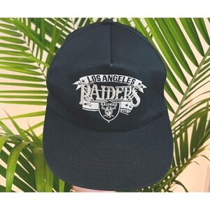 Los Angeles Raiders Hat Black Vintage Football NFL Adjustable Strapback Cap